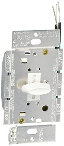 Lutron Electronics Gl-600Ph-Dk Single Pole Glyder Push Dimmer, 600-watt