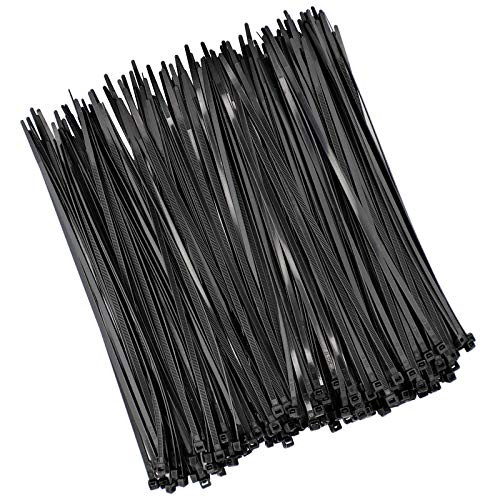 250 Pieces Multi-Purpose Cable Zip Ties 12 Inch,Self Locking Black Zip Ties with 50 Pounds Tensile Strength