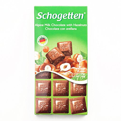 Schogetten Hazelnut Milk Chocolate Bar 3.5 oz each 2 Items Per Order, not per case