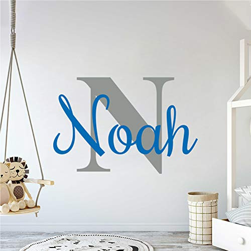 Multiple Font Custom Name  and  Initial Nursery Wall Decal - Mural Wall Decal Sticker for Home Children's Bedroom, Car  and  Laptop OP001