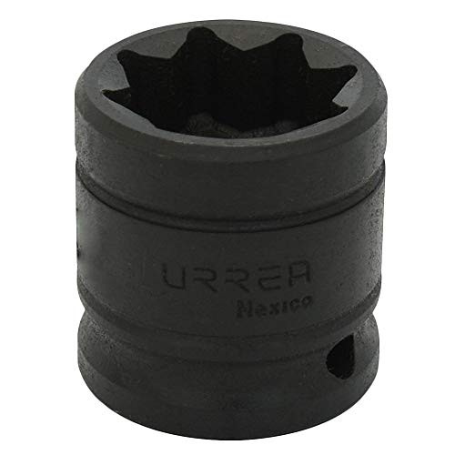 URREA Impact Socket - 3/4 8-Point Socket with 1/2inch  Drive  and  Black Oxide Coating - 7424S