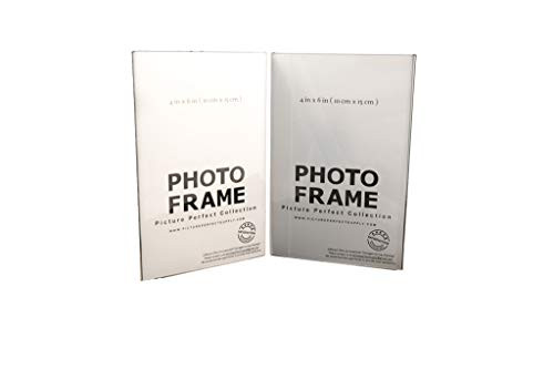 Clear Acrylic Self Standing Double Picture Frame 4x6 6x4 Acrylic Photo Frame (6, 4x6)