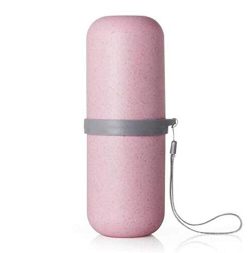 1PCS 7.9Inch Wheat Stalk Travel Toothbrush Cup Gargle Cup Toothpaste Case Box Holder Container Storage Organizer for Traval Family Camping School Pink 1PCS 7.9Inch Wheat Stalk Travel Toothbrush Cup Gargle Cup Toothpaste Case Box Holder Container Storage Organizer for Traval Family Camping School Pink