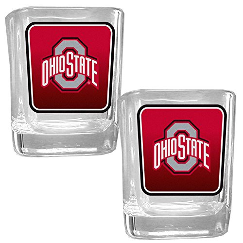 NCAA Siskiyou Sports Fan Shop Ohio State Buckeyes Square Glass Shot Glass Set 2 pack Team Color NCAA Siskiyou Sports Fan Shop Ohio State Buckeyes Square Glass Shot Glass Set 2 pack Team Color