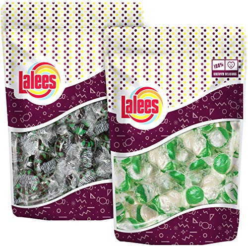Lalees Chocolate Mint Starlights - Key Lime Discs - Individually Wrapped, Hard Candy, Variety Bulk Candy