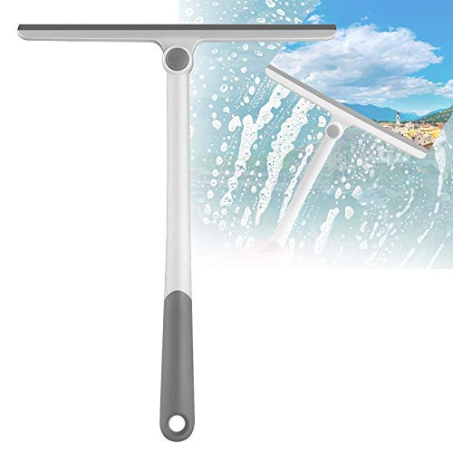 ZNQ Shower Squeegee Silicone Glass Window Squeegee with for Shower Doors, Windows All-Purpose Shower Squeegee for Shower Doors, Bathroom, Window and Car Glass Multi-Purpose Silicon Squeegee