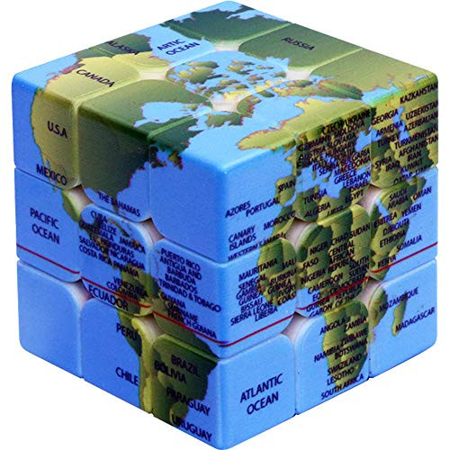 MOCOHANA 3x3x3 Speed Cube World Map Cube Brain Teaser Puzzle Toys IQ Games Kids Adult Educational Toys Gifts for Stress Relief, Office Home Desk Decor
