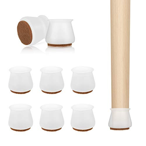 Chair Leg Protectors for Hardwood Floors, Silicone Chair Leg Floor Protectors 16pcs, Upgraded Furniture Pads, Chair Leg Caps with Felt Bottom Protect to Move Tables Chairs from Scratches and Noise Chair Leg Protectors for Hardwood Floors, Silicone Chair Leg Floor Protectors 16pcs, Upgraded Furniture Pads, Chair Leg Caps with Felt Bottom Protect to Move Tables Chairs from Scratches and Noise