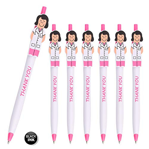 SIKAO Cute Doctor Pensinch Thank Youinch  Caring Pens, Great Gifts idea for Doctors Medical Staff Assistants Healthcare Workers Women Coworkers Pharmacy Pink 36Pack