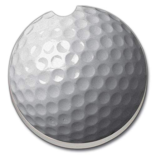 CounterArt Absorbent Stoneware Car Coaster, Golf, Set of 2