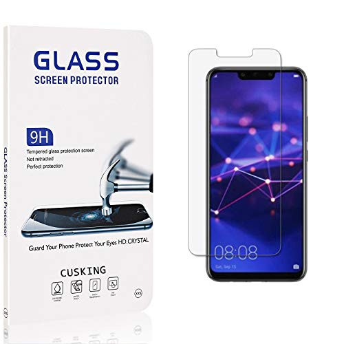 Screen Protector for Huawei Mate 20 Lite, CUSKING Ultra Clear Screen Protector for Huawei Mate 20 Lite, 9H Hardness Tempered Glass, Ultra Clear, Anti Scratch, 3 Pack
