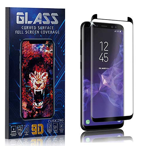 Screen Protector for Galaxy S9, CUSKING HD Crystal Clear Tempered Glass Screen Protector for Samsung Galaxy S9, Bubble Free, 9H Hardness, 1 Pack