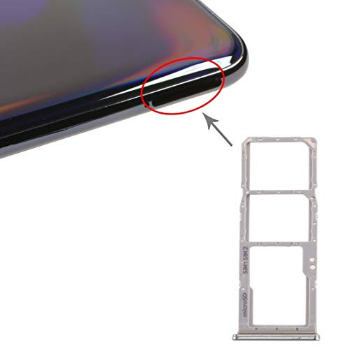 Leya-US SIM Card Tray plus  SIM Card Tray plus  Micro SD Card Tray Compatible for Galaxy A70 Cellphone Repair Replacemenet Parts Color  Grey