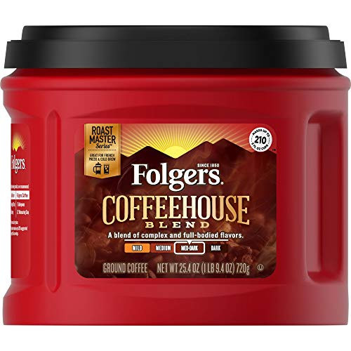 Folgers Coffeehouse Blend Coffee, Medium Dark Ground Coffee, 25.4 Ounces