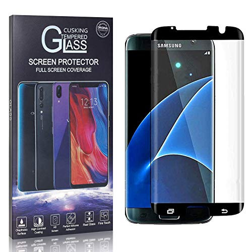 Screen Protector for Galaxy S7 Edge, CUSKING 9H Hardness Tempered Glass Screen Protector for Samsung Galaxy S7 Edge, High Transparency, Bubble Free, 1 Pack