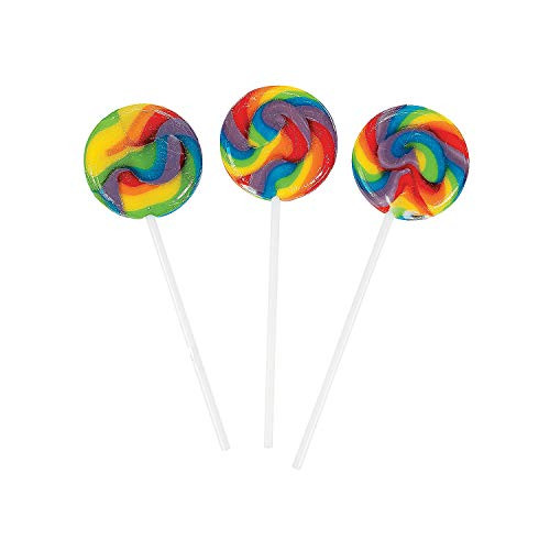 Mini Swirl Pop Rainbow Suckers 38 Individually Wrapped Lollipops Party Candy Mini Swirl Pop Rainbow Suckers 38 Individually Wrapped Lollipops Party Candy