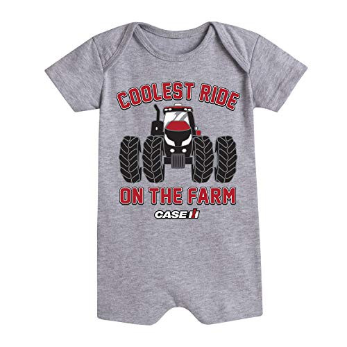 The Coolest Ride On The Farm Case IH - Infant Romper Athletic Heather