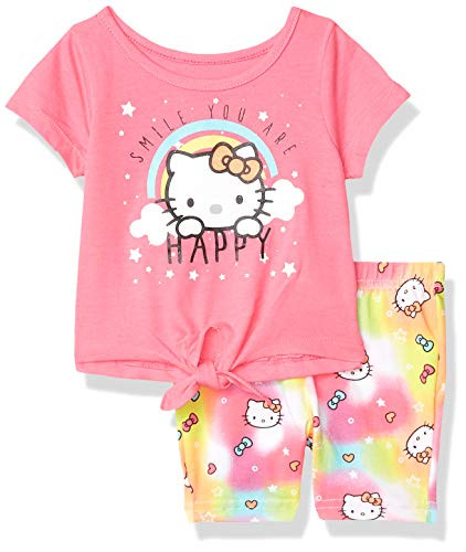 Hello Kitty Girls' Bike Short Set, Knockout Pink, 24M