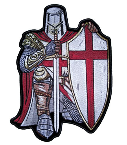 Leather Supreme Christian Red and White Crusader Knight Biker Patch