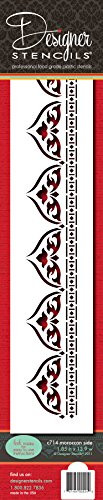 Designer Stencils C714 Moroccan Cake Stencil Side, Beige/semi-transparent