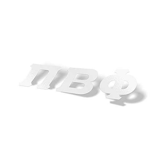 Pi Beta Phi Sorority White Letter Sticker Decal Greek 2 Inches Tall for Window Laptop Computer Car Pi Phi
