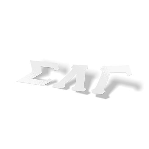 Sigma Lambda Gamma Sorority White Letter Sticker Decal Greek 2 Inches Tall for Window Laptop Computer Car gammas