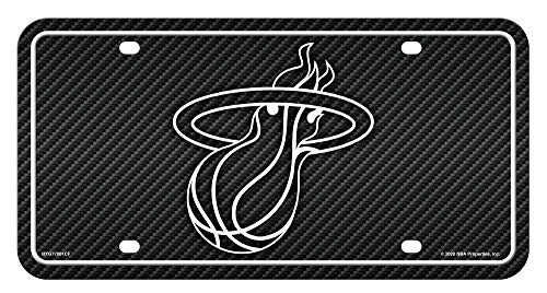 Rico Industries, Inc. Miami Heat Metal Tag License Plate Carbon Fiber Design Premium Aluminum Novelty Basketball Rico Industries, Inc. Miami Heat Metal Tag License Plate Carbon Fiber Design Premium Aluminum Novelty Basketball