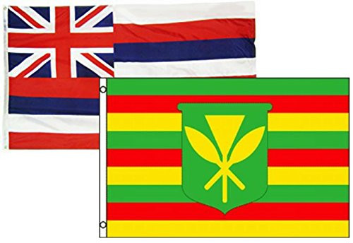 AES 3x5 3'x5' Wholesale Combo Set State Hawaii and Kanaka Maoli 2 Flags Flag Banner Brass Grommets House Banner Brass Grommets Fade Resistant Double Stitched Premium Quality AES 3x5 3'x5' Wholesale Combo Set State Hawaii and Kanaka Maoli 2 Flags Flag Banner Brass Grommets House Banner Brass Grommets Fade Resistant Double Stitched Premium Quality