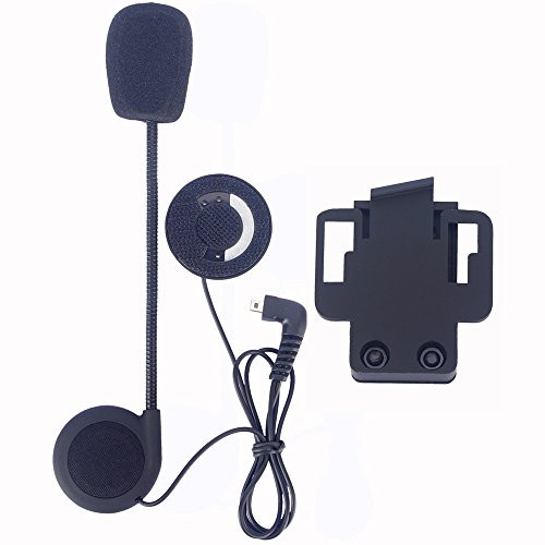 FreedConn FDCVB Motorcycle Helmet Speakers and Clips Kits with Hard Corded Microphone for Motorcycle Bluetooth Intercom