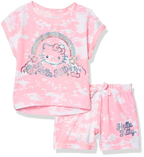 Hello Kitty Girls Sleeve Short Set, Light Pink, 18M