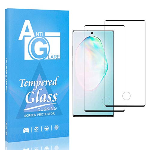 Screen Protector for Galaxy Note 10 Plus, CUSKING Ultra Thin Screen Protector for Samsung Galaxy Note 10 Plus, Bubble Free, 9H Hardness Anti Scratch Tempered Glass, 2 Pack