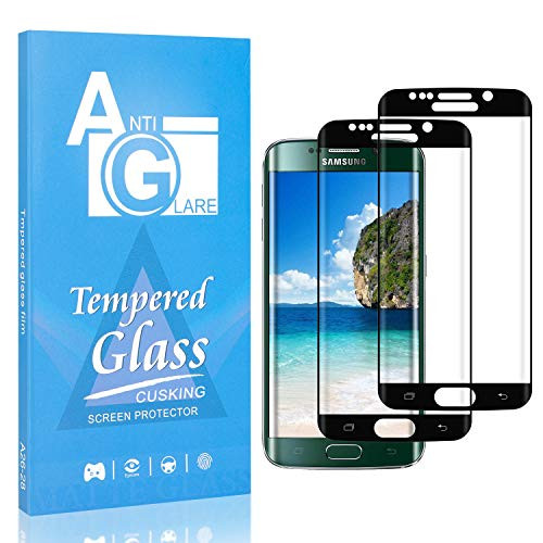 Screen Protector for Galaxy S6 Edge, CUSKING Ultra Thin Screen Protector for Samsung Galaxy S6 Edge, Bubble Free, 9H Hardness Anti Scratch Tempered Glass, 2 Pack