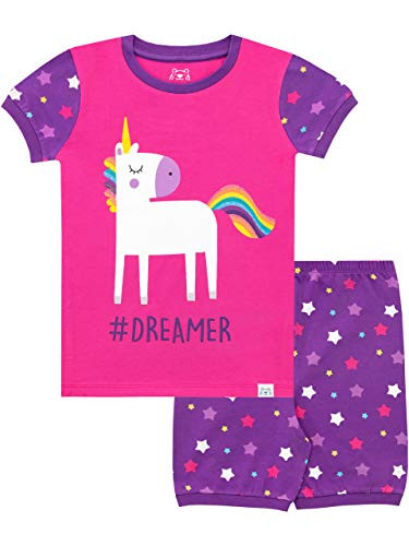 Harry Bear Girls' Glitter Unicorn Short Pajamas Size 3T Pink