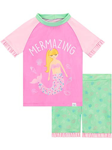 Harry Bear Girls' Mermaid Two Piece Swim Set Size 4 Pink