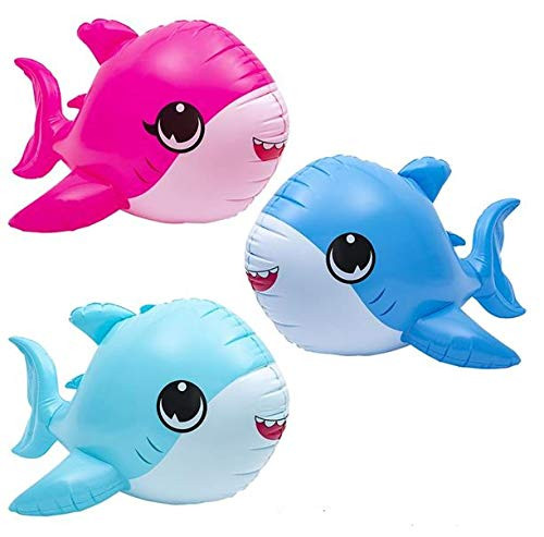N2M Set of Three 3 Adorable Inflatable 36inch Baby Shark Pups ~ Jumbo Pool / Bath Toys ~ Birthday Party Decorations Favors Decor N2M Set of Three 3 Adorable Inflatable 36inch Baby Shark Pups ~ Jumbo Pool / Bath Toys ~ Birthday Party Decorations Favors Decor