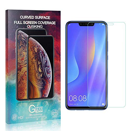 CUSKING Screen Protector for Huawei Nova 3I, 99.9 percent HD, High Hardness Scratch Resistant Tempered Glass Screen Protector Compatible with Huawei Nova 3I, 4 Pack