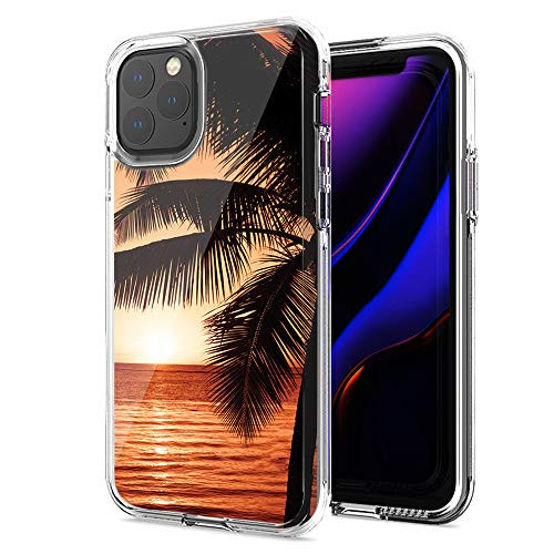for Apple iPhone 11 Pro Max Paradise Sunset Design Double Layer Phone Case Cover