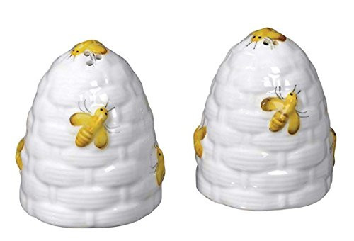Andrea By Sadek Yellow Bee Beehive Salt and Pepper Shaker Set
