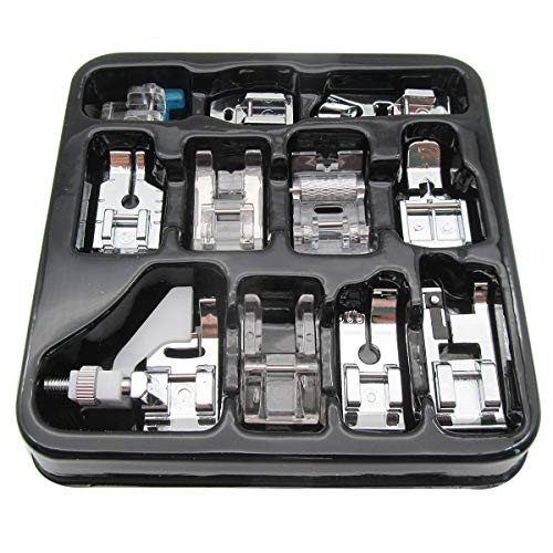 CKPSMS Brand -KP-19044 11Pcs Presser Feet Sewing Machine Kit Household DIY Spare Parts Accessories fit for Sewing Machine Brother Singer Janome Toyota CKPSMS Brand -KP-19044 11Pcs Presser Feet Sewing Machine Kit Household DIY Spare Parts Accessories fit for Sewing Machine Brother Singer Janome Toyota