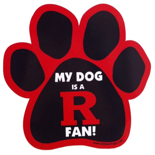 NCAA Rutgers Scarlet Knights Paw Print Car Magnet