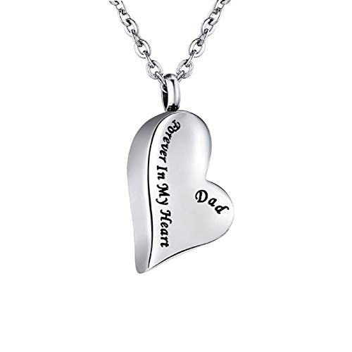 HooAMI Dad Forever In My Heart Cremation Jewelry for Ashes Keepsake Memorial Urn Necklace HooAMI Dad Forever In My Heart Cremation Jewelry for Ashes Keepsake Memorial Urn Necklace