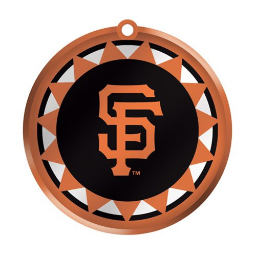 MLB Blown Glass Logo Disc Ornament MLB Team San Francisco Giants