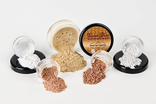 STARTER SET FAIR 2 Mineral Makeup Kit Bare Skin Sheer Powder Matte Foundation Blush Bronzer Illuminating Veil