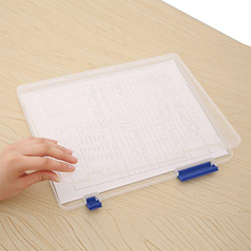 KUN69 A4 Transparent Storage Box Clear Plastic Document Paper Filling Case File Box Portable Folder Plastic A4 File Storage Box