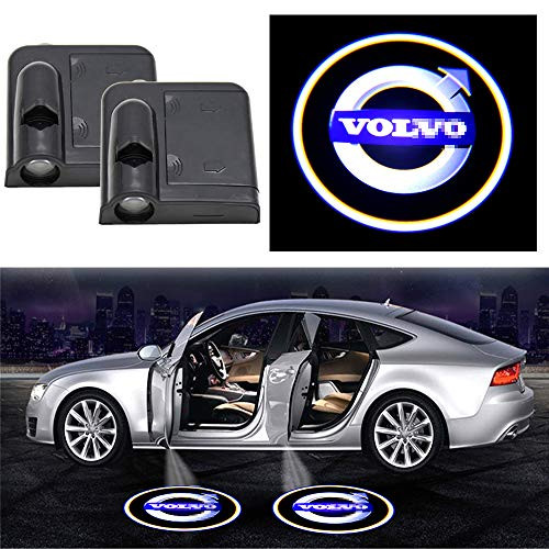 2Pcs For Volvo Wireless Car Door Logo Light LED HD Welcome Courtesy Ghost Shadow Projector Lamp Fit for Volvo Cars