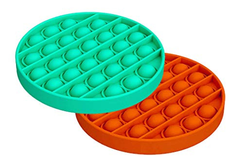 Pensoda Pop Fidget Toy Push Pop Bubble Sensory Fidget Toy Stress Reliever Autism Round Toy Anti-Anxiety Toys for The Old and The Young?Food Grade Silicone Greenplus Orange Pensoda Pop Fidget Toy Push Pop Bubble Sensory Fidget Toy Stress Reliever Autism Round Toy Anti-Anxiety Toys for The Old and The Young?Food Grade Silicone Greenplus Orange