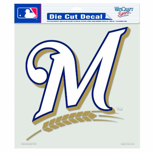 MLB Milwaukee Brewers 8-by-8 Inch Diecut Colored Decal