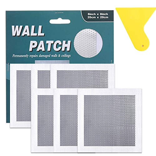 6 Pack 6x6 Drywall Repair Patch, Self Adhesive Fiberglass Wall Repair Patch Kit,Aluminum Wall Repair Patch Self Adhesive Screen Patch Repair for Drywall Plasterboard