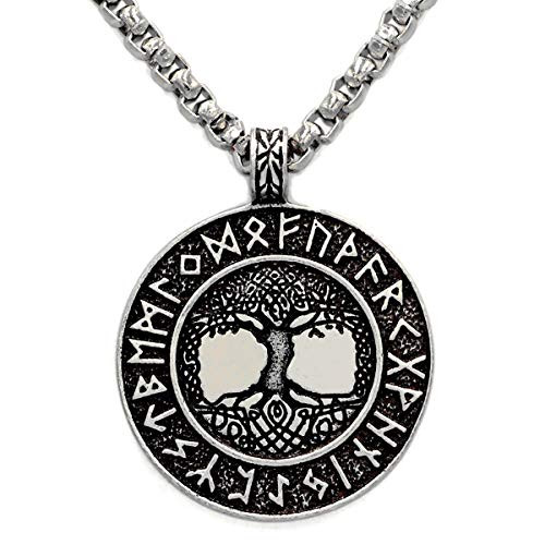 URDEAR Norse Vikings Necklace The Tree of Life Pendant Necklace Nordic Viking Runes Amulet Pendant Necklaces for Men Women URDEAR Norse Vikings Necklace The Tree of Life Pendant Necklace Nordic Viking Runes Amulet Pendant Necklaces for Men Women