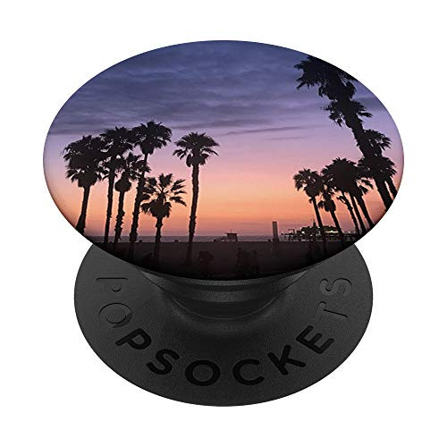 Tropical Paradise Sunset Beach Palm Trees PopSockets PopGrip Swappable Grip for Phones  and  Tablets